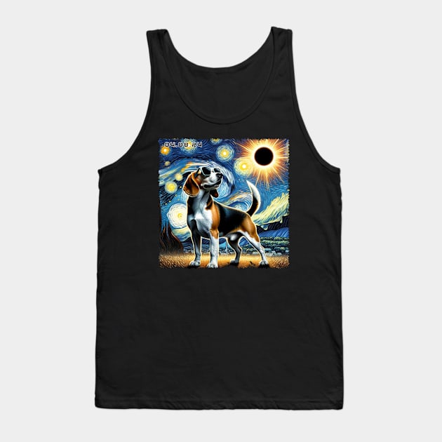 Celestial Beagle Eclipse: Trendy Tee for Beagle Lovers and Eclipses Tank Top by ArtByJenX